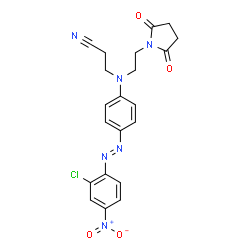 3-[[4-[(2-Chloro-4-nitrophenyl)azo]phenyl][2-(2,5-dioxo-1-pyrrolidinyl)ethyl]amino]propanenitrile结构式