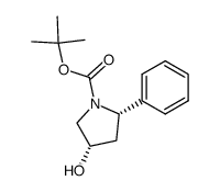 tert-butyl (2S,4S)-4-hydroxy-2-phenylpyrrolidine-1-carboxylate Structure