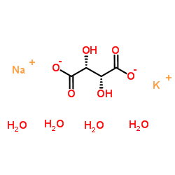 Potassium Sodium L-(+)-TartrateTetrahydrate Structure