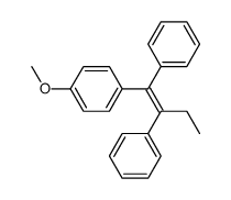 (Z)-(1-(4-methoxyphenyl)but-1-ene-1,2-diyl)dibenzene结构式