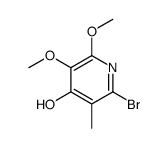 2-bromo-5,6-dimethoxy-3-methyl-1H-pyridin-4-one结构式