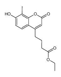 ethyl (7-hydroxy-8-methyl-2-oxo-2H-chromen-4-yl)butanoate结构式