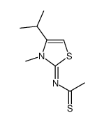 N-(3-methyl-4-propan-2-yl-1,3-thiazol-2-ylidene)ethanethioamide Structure