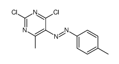 (2,4-dichloro-6-methylpyrimidin-5-yl)-(4-methylphenyl)diazene Structure