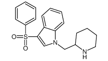 3-(benzenesulfonyl)-1-(piperidin-2-ylmethyl)indole结构式