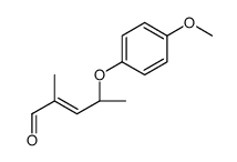 (4R)-4-(4-methoxyphenoxy)-2-methylpent-2-enal Structure