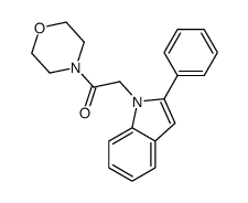 1-morpholin-4-yl-2-(2-phenylindol-1-yl)ethanone结构式