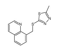 2-methyl-5-(quinolin-8-ylmethylsulfanyl)-1,3,4-thiadiazole Structure