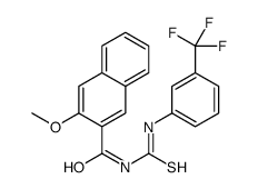3-methoxy-N-[[3-(trifluoromethyl)phenyl]carbamothioyl]naphthalene-2-carboxamide结构式