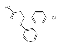 3-(4-chlorophenyl)-3-(phenylmercapto)propanoic acid结构式