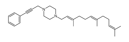 1-(3-Phenyl-2-propynyl)-4-(3,7,11-trimethyl-2,6,10-dodecatrienyl)piperazine结构式