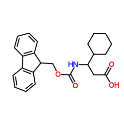 3-CYCLOHEXYL-3-(9 H-FLUOREN-9-YLMETHOXYCARBONYLAMINO)-PROPIONIC ACID结构式