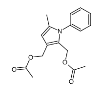 2,3-bis-acetoxymethyl-5-methyl-1-phenyl-pyrrole Structure