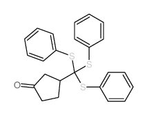 Cyclopentanone,3-[tris(phenylthio)methyl]-结构式