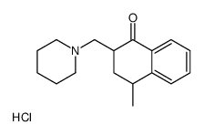 4-methyl-2-(piperidin-1-ium-1-ylmethyl)-3,4-dihydro-2H-naphthalen-1-one,chloride Structure