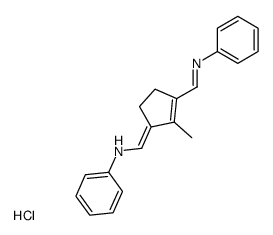 N-(3-anilinomethylene-2-methyl-cyclopent-1-enylmethylene)-aniline; hydrochloride结构式