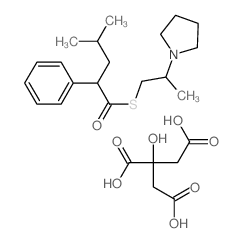 2-hydroxypropane-1,2,3-tricarboxylic acid; 4-methyl-2-phenyl-1-(2-pyrrolidin-1-ylpropylsulfanyl)pentan-1-one结构式