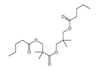 Pentanoic acid 3-[2,2-dimethyl-1-oxo-3-[(1-oxopentyl)oxy]propoxy]-2,2-dimethylpropyl ester结构式
