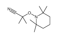 2-methyl-2-(2,2,6,6-tetramethylpiperidin-1-yl)oxypropanenitrile结构式