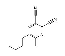 5-Methyl-6-butyl-2,3-pyrazinedicarbonitrile Structure