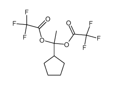 1-Cyclopentyl-1,1-bis(trifluoracetoxy)ethan结构式