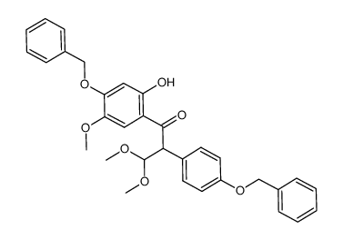 1-(4-(benzyloxy)-2-hydroxy-5-methoxyphenyl)-2-(4-(benzyloxy)phenyl)-3,3-dimethoxypropan-1-one Structure