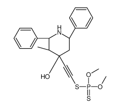(2S,3R,4S,6R)-4-(2-dimethoxyphosphinothioylsulfanylethynyl)-3-methyl-2,6-diphenylpiperidin-4-ol Structure