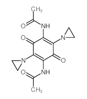 N-(4-acetamido-2,5-diaziridin-1-yl-3,6-dioxo-1-cyclohexa-1,4-dienyl)acetamide结构式