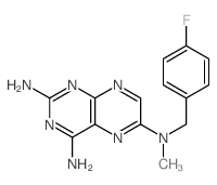 2,4,6-Pteridinetriamine,N6-[(4-fluorophenyl)methyl]-N6-methyl-结构式