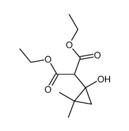1-[Bis(ethoxycarbonyl)methyl]-2,2-dimethylcyclopropanol结构式