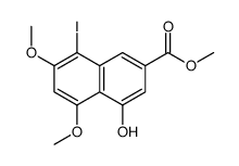 4-羟基-8-碘-5,7-二甲氧基-2-萘羧酸甲酯结构式
