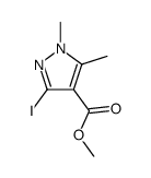 3-iodo-1,5-dimethylpyrazole-4-carboxylic acid methyl ester Structure