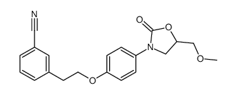 3-[2-[4-[5-(methoxymethyl)-2-oxo-1,3-oxazolidin-3-yl]phenoxy]ethyl]benzonitrile Structure