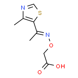 Acetic acid, [[[1-(4-methyl-5-thiazolyl)ethylidene]amino]oxy]-, (E)- (9CI)结构式