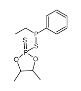 mixed thioanhydride of O,O-1,2-dimethylethylene hydrogen phosphorodithioate and ethylphenylphosphinothious acid结构式