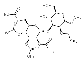 Methyl 2-O-Allyl-3-O-(2346tetra-O-acetyl-a-D-mannopyranosyl)-a-D-mannopyranoside Structure