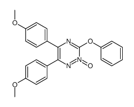 5,6-bis(4-methoxyphenyl)-2-oxido-3-phenoxy-1,2,4-triazin-2-ium结构式