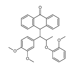 1-(3,4-dimethoxyphenyl)-1-(9,10-dihydro-9-oxoanthracen-10-yl)-2-(2-methoxyphenoxy)propane结构式