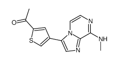 1-[4-[8-(methylamino)imidazo[1,2-a]pyrazin-3-yl]thiophen-2-yl]ethanone结构式