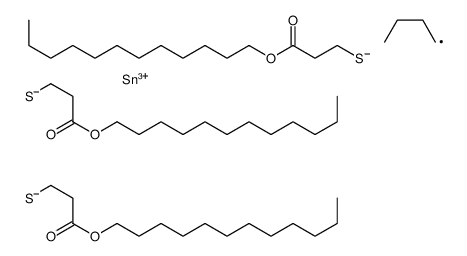 dodecyl 5-butyl-5-[[3-(dodecyloxy)-3-oxopropyl]thio]-9-oxo-10-oxa-4,6-dithia-5-stannadocosanoate Structure