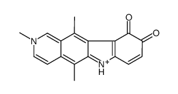 2,5,11-trimethyl-6H-pyrido[4,3-b]carbazol-2-ium-9,10-dione结构式