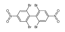 2,6,2',6'-tetrabromo-4,4'-dinitro-biphenyl结构式
