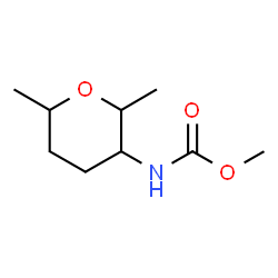 Pyran-3-carbamic acid,tetrahydro-2,6-dimethyl-,methyl ester (4CI) structure