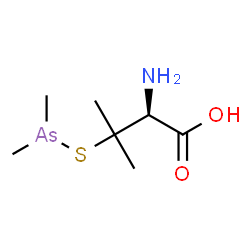 3-((Dimethylarsino-76As)thio)-D-valine Structure