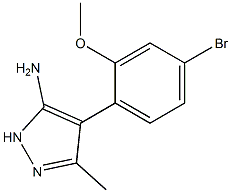 4-(4-Bromo-2-methoxy-phenyl)-5-methyl-2H-pyrazol-3-ylamine Structure