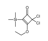 4,4-dichloro-3-ethoxy-2-trimethylsilylcyclobut-2-en-1-one结构式