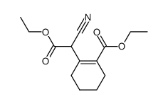 (2-ethoxycarbonyl-cyclohex-1-enyl)-cyano-acetic acid ethyl ester Structure