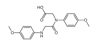 N-(4-methoxy-phenyl)-N-[N-(4-methoxy-phenyl)-glycyl]-glycine Structure