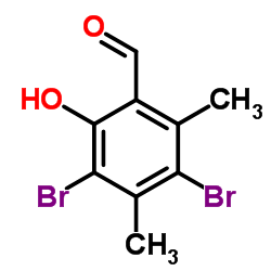 3,5-DIBROMO-2-HYDROXY-4,6-DIMETHYL-BENZALDEHYDE结构式