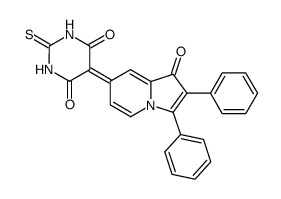 5-(1-Oxo-2,3-diphenyl-1H-indolizin-7-ylidene)-2-thioxo-dihydro-pyrimidine-4,6-dione结构式